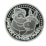 Merry Christmas .999 Pure Silver One Ounce Coin