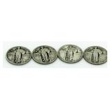 (4) Standing Liberty Silver Quarters