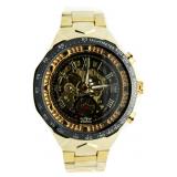 Elegant Winner Brand Goldtone Skeleton Watch