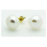 14Kt Gold Huge Akoya Pearl Earrings