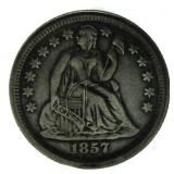 1857-O Seated Liberty Silver Dime