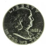 1963 BU Franklin Silver Half Dollar