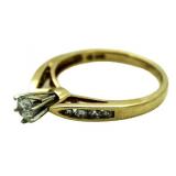 14kt Gold Brilliant 1/3 ct Diamond Solitaire Ring