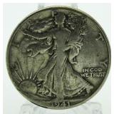 1941 Walking Liberty Silver Half Dollar