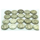 (20) Mixed Date Washington Silver Quarters