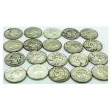 (20) Mixed Date Washington Silver Quarters