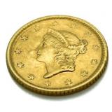 1852 Type 1 Liberty $1 Gold Piece