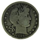 1906-O Barber Silver Half Dollar