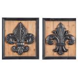 Ashley Rustic Fleur De Lis Wall Art