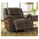 Ashley U989 LEATHER Swivel Recliner