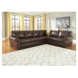 Ashley 504 LEATHER Sectional w/ Extra Chair