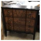 French Script Designer Accent Chest