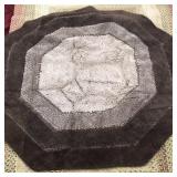 Medium Brown 5 x 5 Octagon Rug