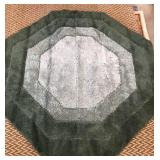 Medium Green 5 x 5 Octagon Non Skid Rug