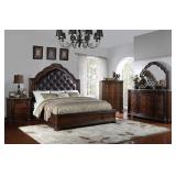 LF Designer 5 pc King Marble Top Bedroom Suite