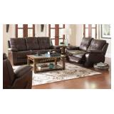 Coaster LEATHER Power Reclining Sofa & Love Seat