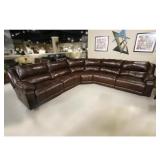 Ashley Braxton Triple Reclining LEATHER Sectional