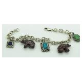 Vintage Sterling Silver Charm Bracelet