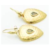 Pear Shape Blue Topaz Designer Earrings