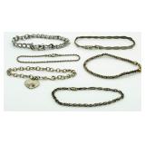 (6) Estate Bag Sterling Silver Bracelets