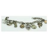 Vintage Sterling Silver Charm Bracelet