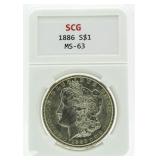 1886 MS63 Morgan Silver Dollar