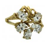 10kt Gold 2.50 ct White Topaz Designer Ring