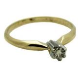 14kt Brilliant .15 ct Cognac Diamond Solitaire