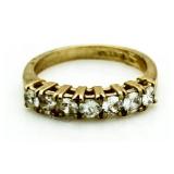 10kt Gold White Topaz Anniversary Ring