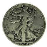 1942-D Walking Liberty Silver Half Dollar