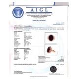 14kt Rose Gold Oval 23.60 ct Ruby & Diamond Ring