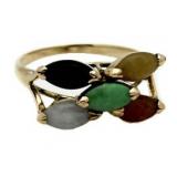 14kt Gold Genuine Jade Vintage Ring