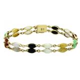 14kt Gold Genuine Jade Vintage Bracelet