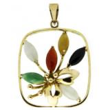 14kt Gold Genuine Jade Vintage Pendant