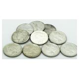 (10) 1922 Silver Peace Dollars