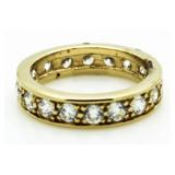 Beautiful White Topaz Eternity Band