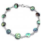 Round Abalone Shell Designer Bracelet