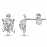Sterling Silver Turtle Earrings