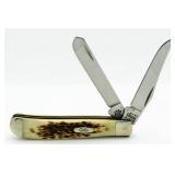 Case XX Amber Bone Slim Line Trapper Knife