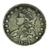 Rare 1834 Capped Bust Silver Half Dollar