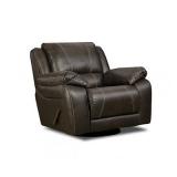 Simmons Cocoa HUGE Swivel Rocking Recliner