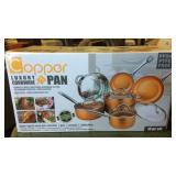 Copper Luxury 10 pc Cookware Set