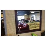 Large Cherry Beveled Mirror