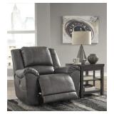 Ashley 607 Gray LEATHER Rocker Recliner