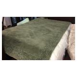 5 by 10 large green area rug