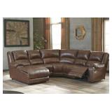 Ashley 194 LEATHER 6 pc Triple Reclining Sectional