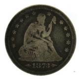 1873 Seated Liberty Silver Quarter