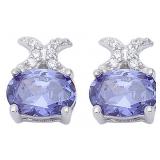 Quality 2.50 ct Tanzanite Designer Earrings