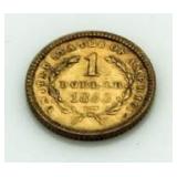 1853 Type 1 Liberty $1 Gold Piece