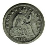 1851 Seated Liberty Silver Half Dime